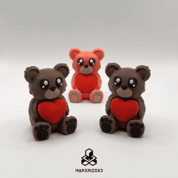 Valentine Teddy Bear Clicker 3d model
