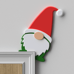 Christmas Gnome Door Topper 3d model