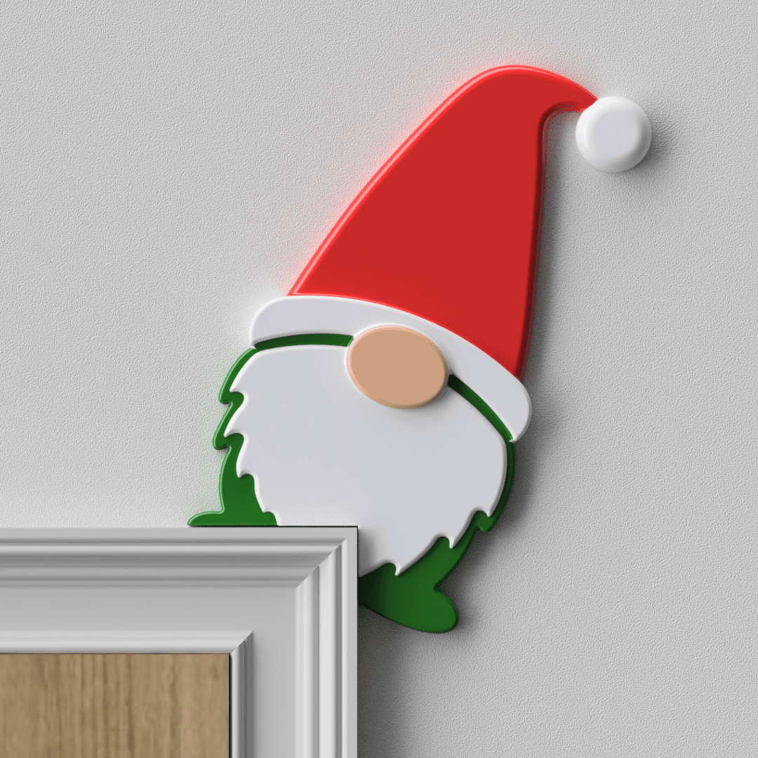 Christmas Gnome Door Topper 3d model