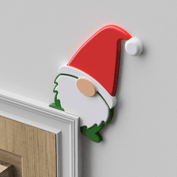Christmas Gnome Door Topper 3d model