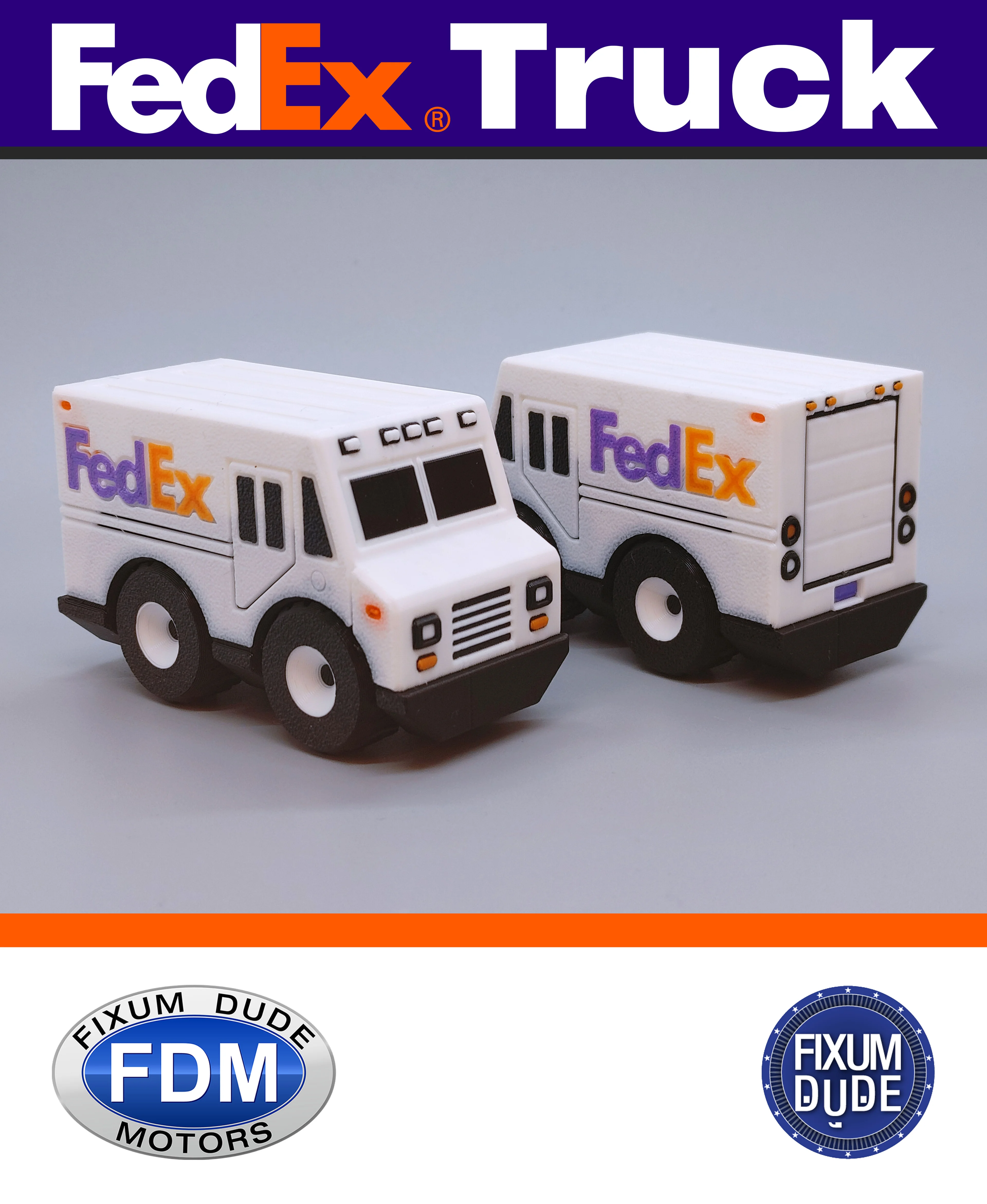 Fixum Dude Motors PIP FedEx Delivery Truck 3d model