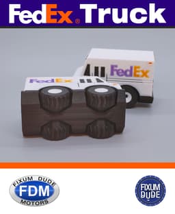 Fixum Dude Motors PIP FedEx Delivery Truck 3d model