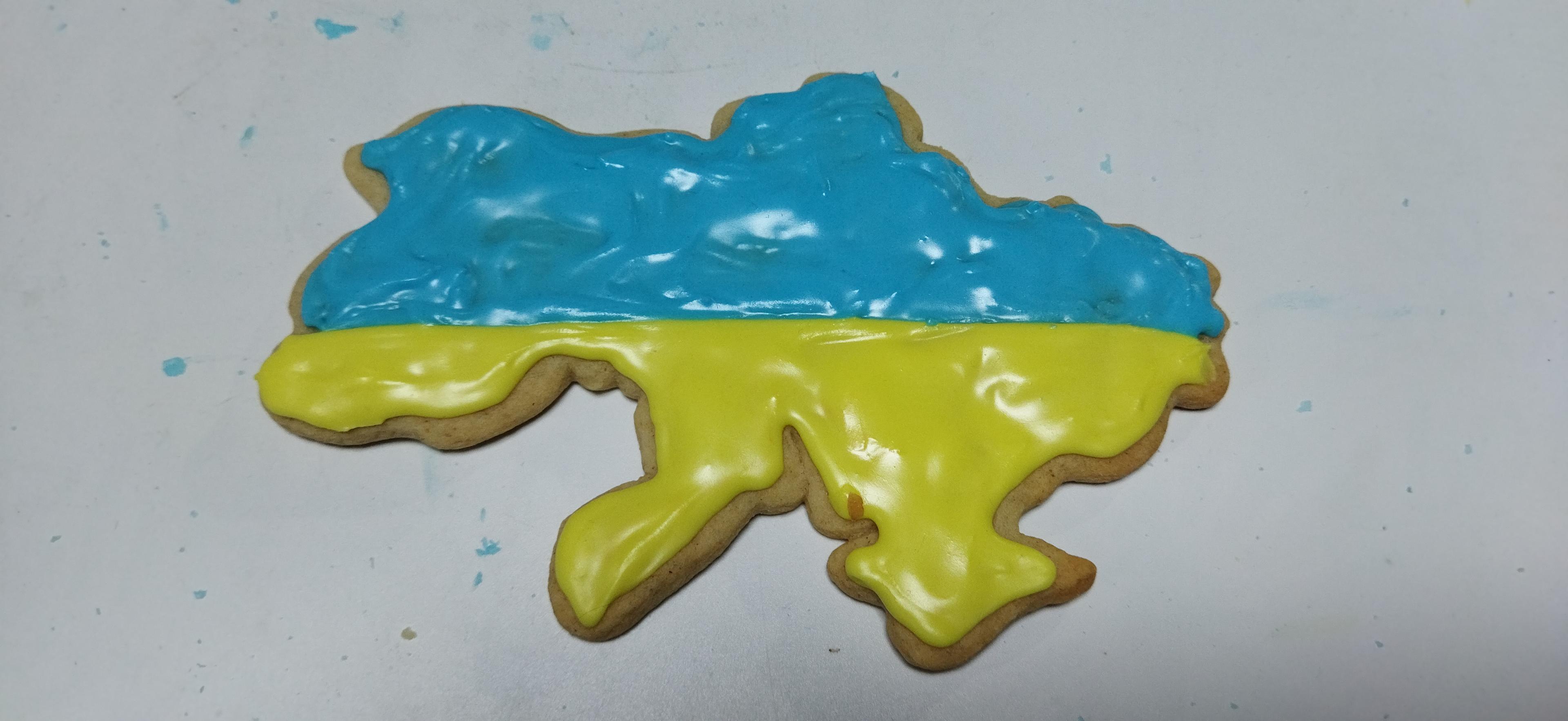 Ukraine Cookie Cutter - The finalised iced cookie - 3d model