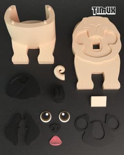 PUG GLASSES HOLDER V2 3d model