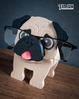 PUG GLASSES HOLDER V2 3d model