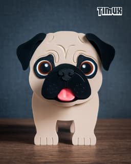 PUG GLASSES HOLDER V2 3d model