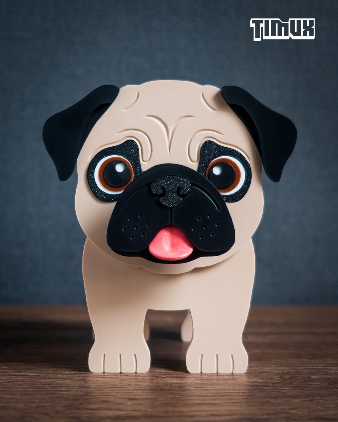 PUG GLASSES HOLDER V2 3d model