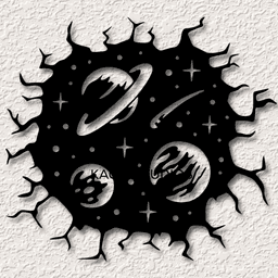 outer space wall art cosmos wall decor space decoration 3d model