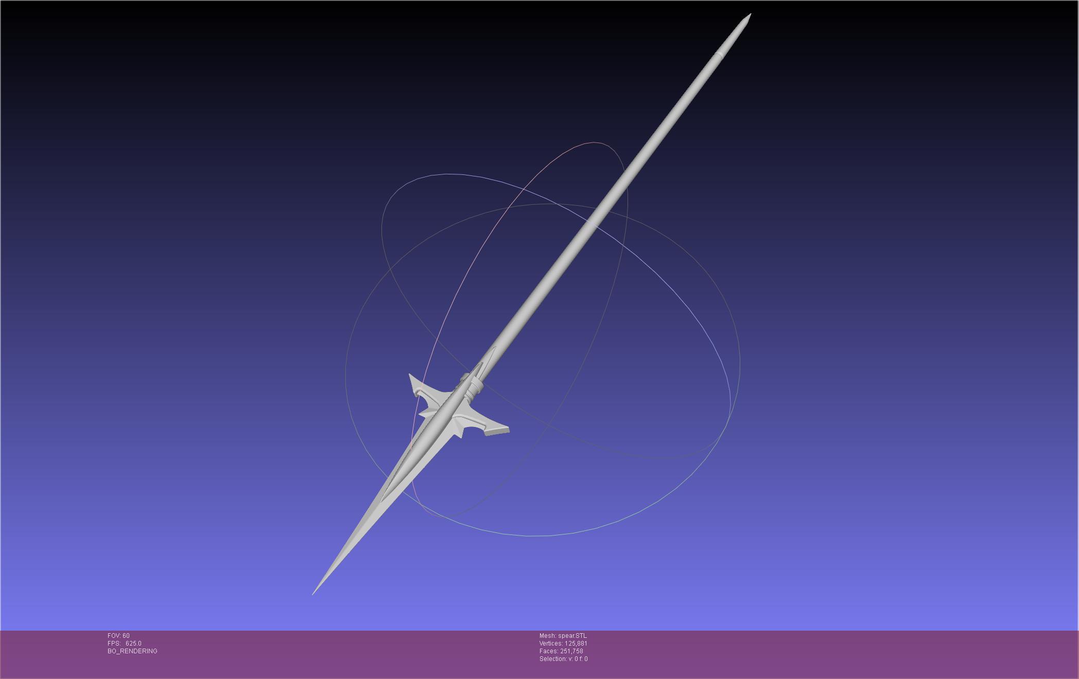 Fate Achilles Spear Printable Assembly 3d model