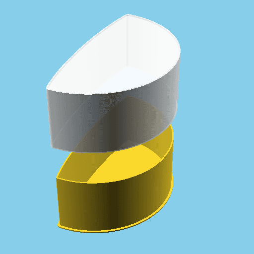 Moon phase 8, nestable box (v1) 3d model