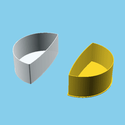 Moon phase 8, nestable box (v1) 3d model