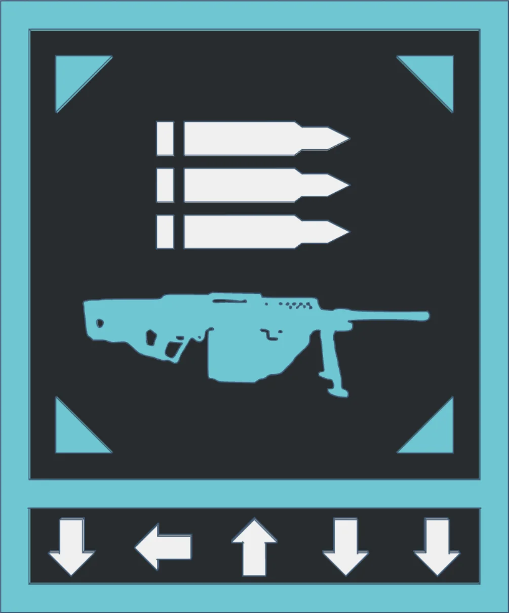 Helldivers 2 Stratagem Plaque (Heavy Machine Gun) 3d model