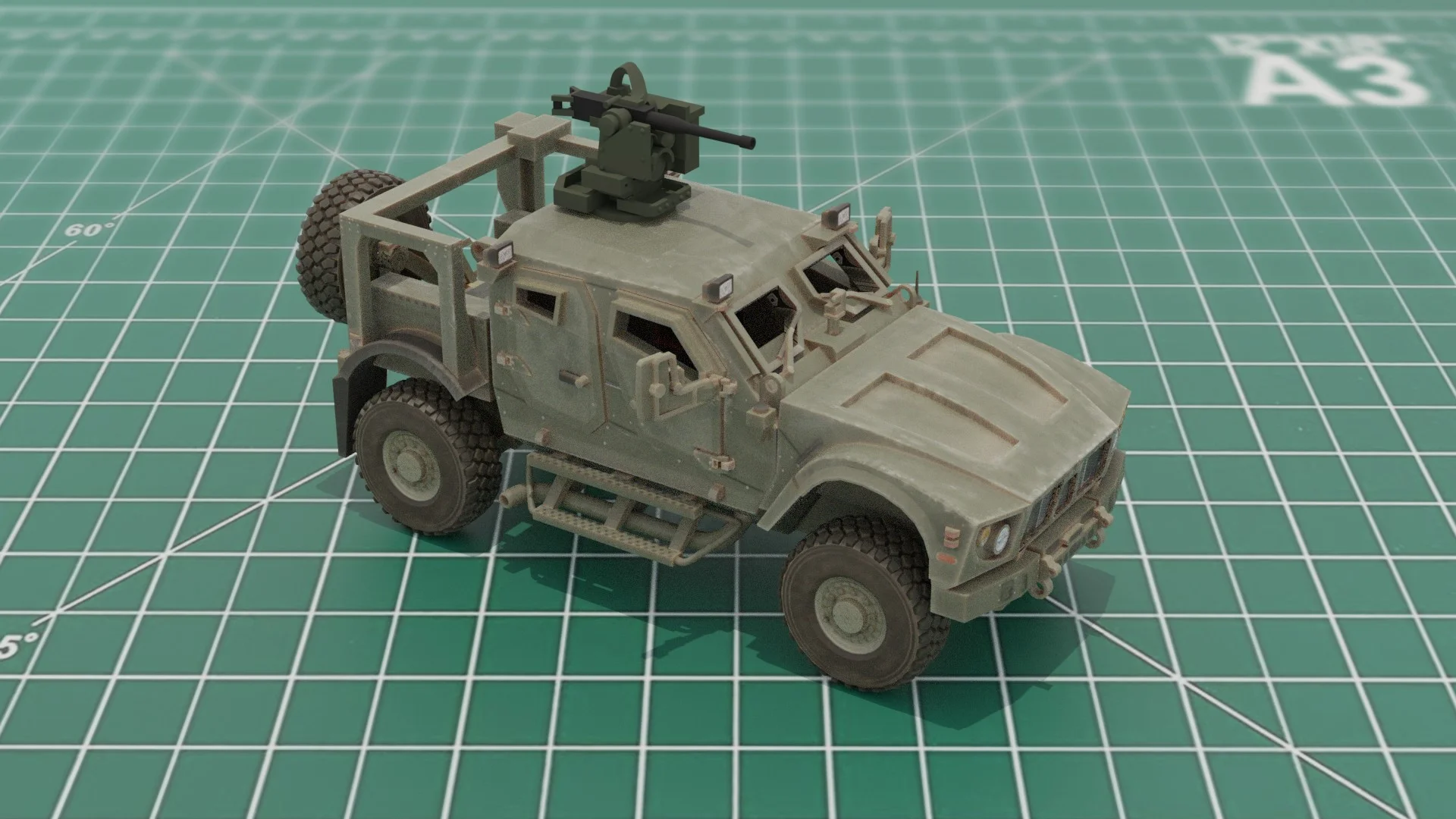 M1240 M-ATV 1:72 Scale STL Model 3d model