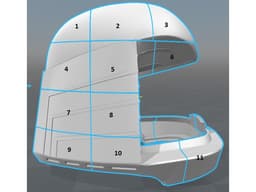Battlestar Galactica Colonial Viper Pilot Helmet 3d model