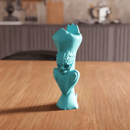 Gothic Skull and Heart Pillar Candle Holder 3d model