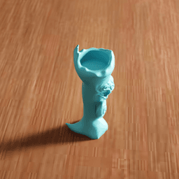 Gothic Skull and Heart Pillar Candle Holder 3d model