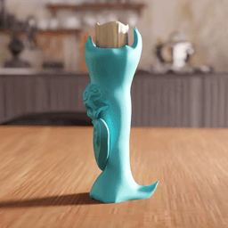Gothic Skull and Heart Pillar Candle Holder 3d model