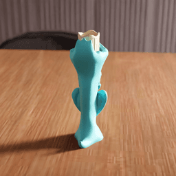 Gothic Skull and Heart Pillar Candle Holder 3d model
