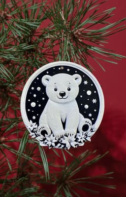 Christmas Polar Bear Decoration 3d model