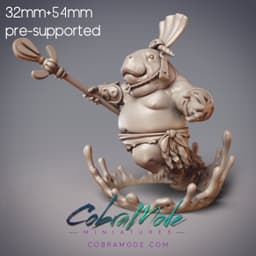 Dugong Water Mage - Luwara, Ngamari Wave Dancer (Pre-Supported) 3d model