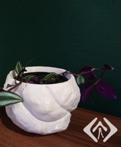 Cracked Stone Planter 3d model