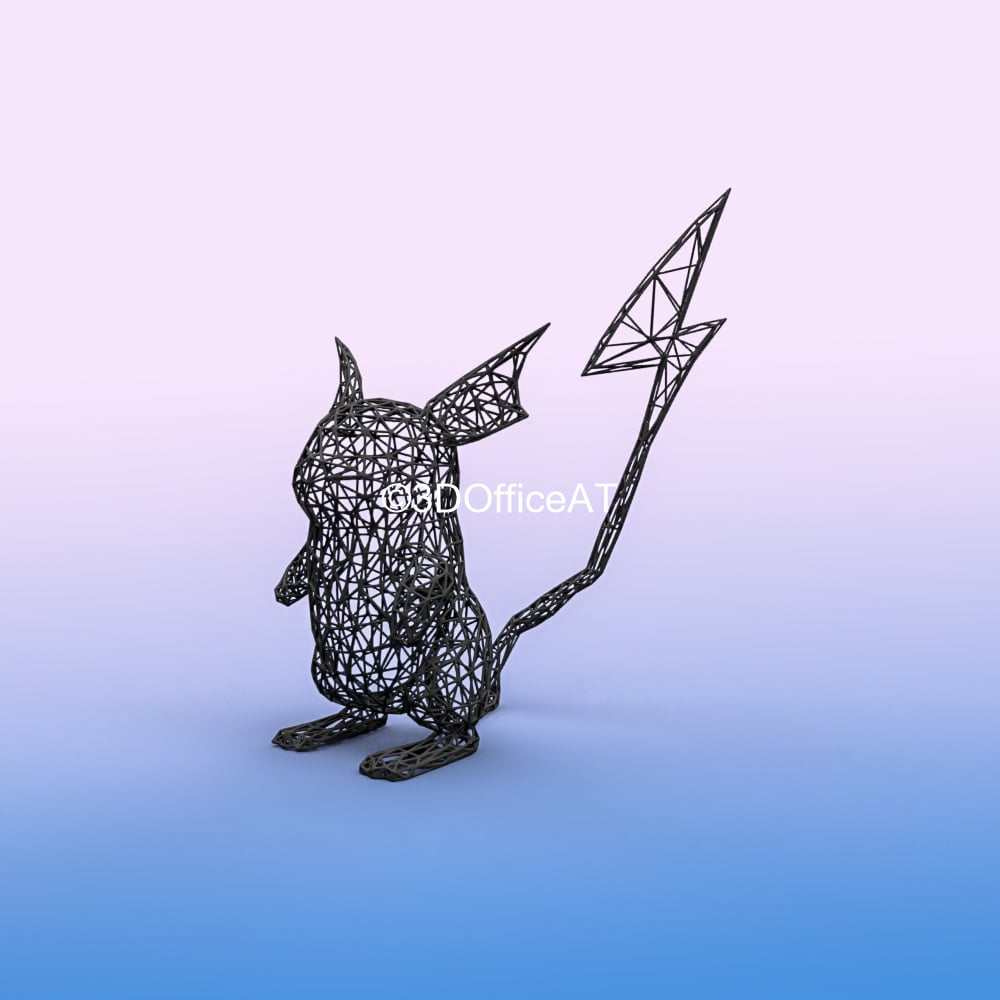 #026 Raichu Pokemon Wiremon Figure 3d model