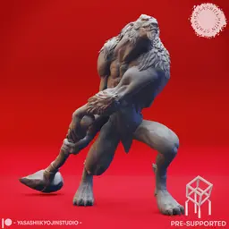 Quaggoth Warband - Tabletop Miniatures (Pre-Supported) 3d model