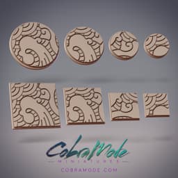 Cloud Inlay Base Pack (8pcs) - Round and Square Versions 3d model