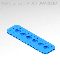 2x7 MU - Point Hole MU - MultiBoard Plate 3d model
