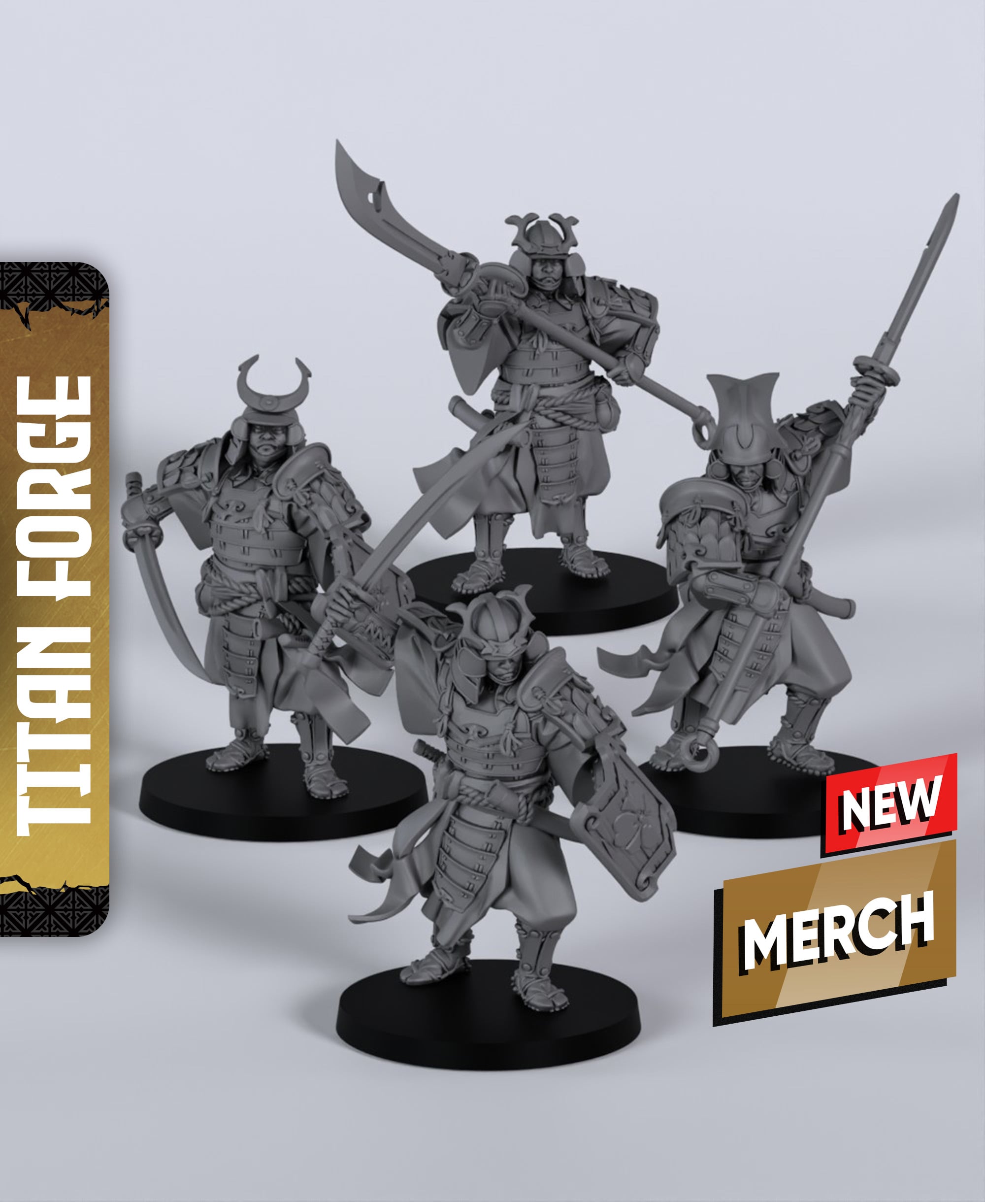 Thunder Warriors - With Free Dragon Warhammer - 5e DnD Inspired for RPG and Wargamers 3d model