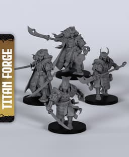 Thunder Warriors - With Free Dragon Warhammer - 5e DnD Inspired for RPG and Wargamers 3d model