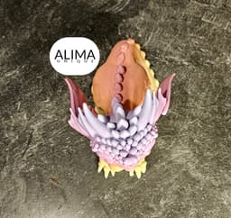 majestic baby dragon - heart design 3d model
