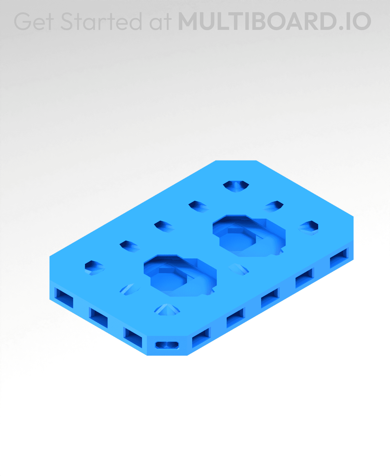 3x2 MU - Point Hole MU - MultiBoard Plate 3d model
