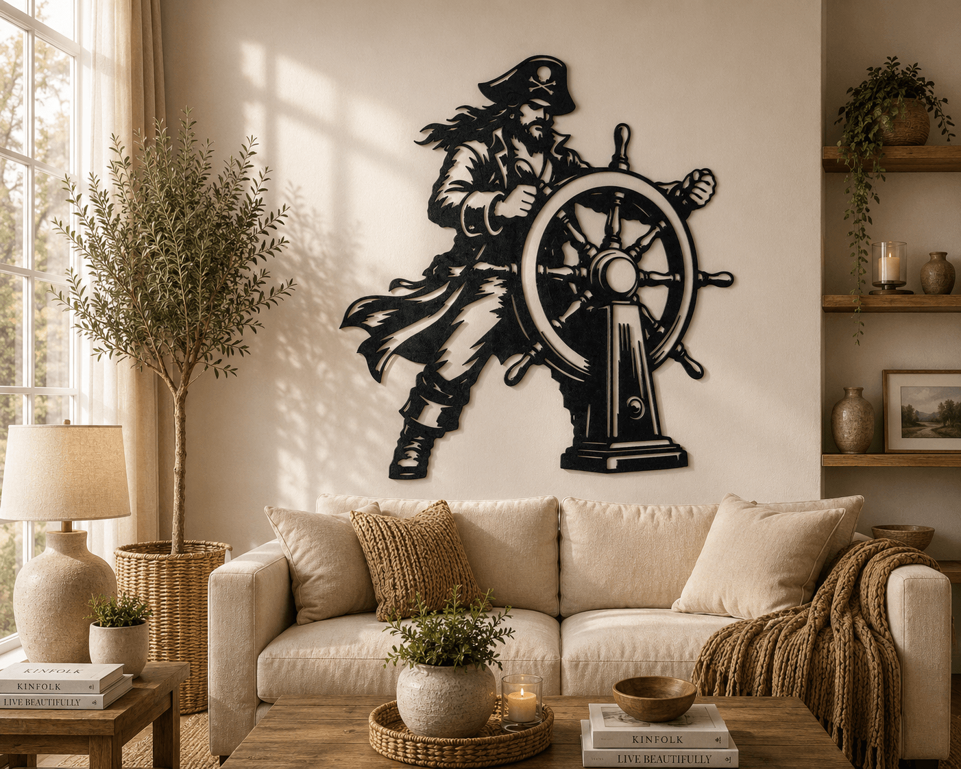 Pirate Captain Wheel Wall Art.stl 3d model
