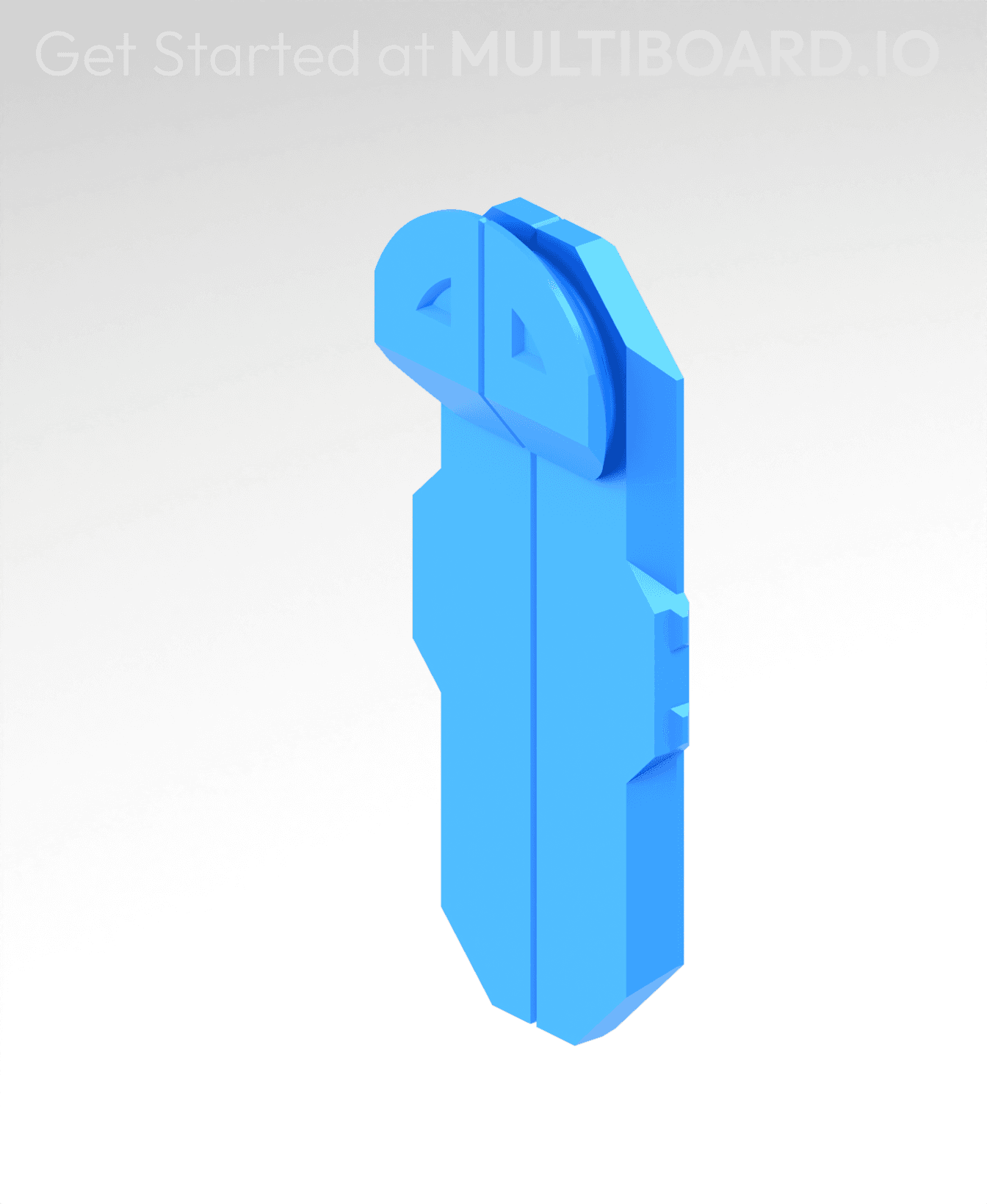 O Half Fix Point - 1 LU Bin Fit - OO Fold-In Locked Lite Rail (1 MU Rail) 3d model