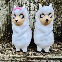 Llama and Lady Llama Clicker 3d model