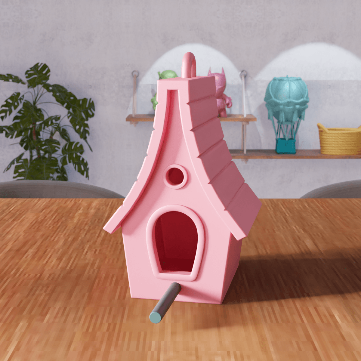 Futuristic Birdhouse – Decorative Garden Bird House 3d model