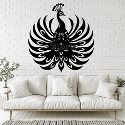 Peacock 2D Wall Art/Window Art - Digital STL & SVG File 3d model