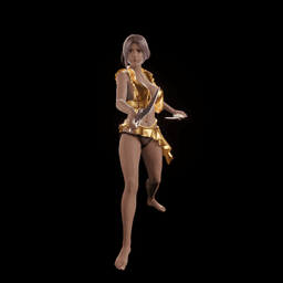 Dual-Blade Fantasy Warrior 3d model