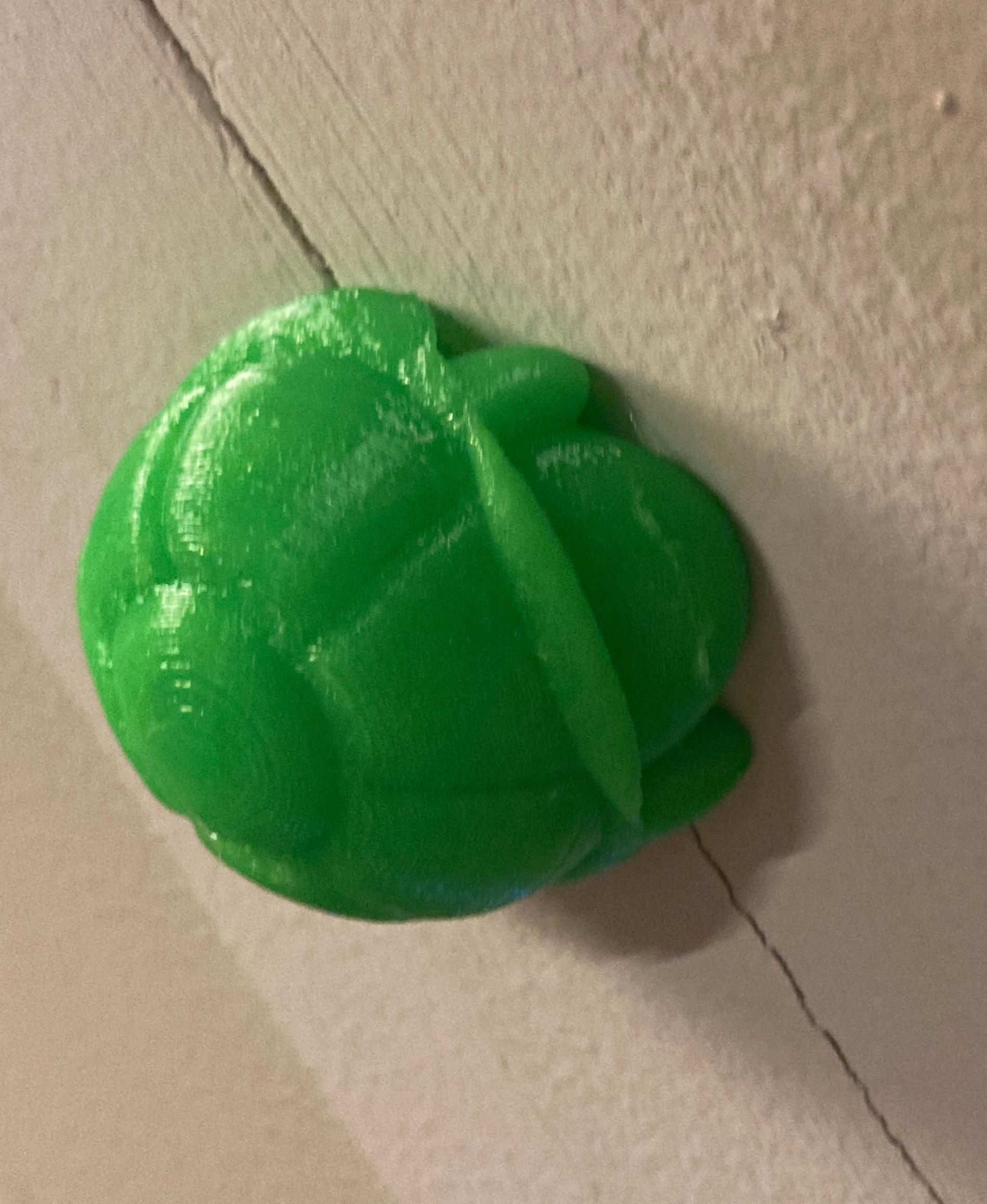Sleepy Turtle - I printed a space for a big magnet inside and use green TPU. Ceiling turtle squish. - 3d model