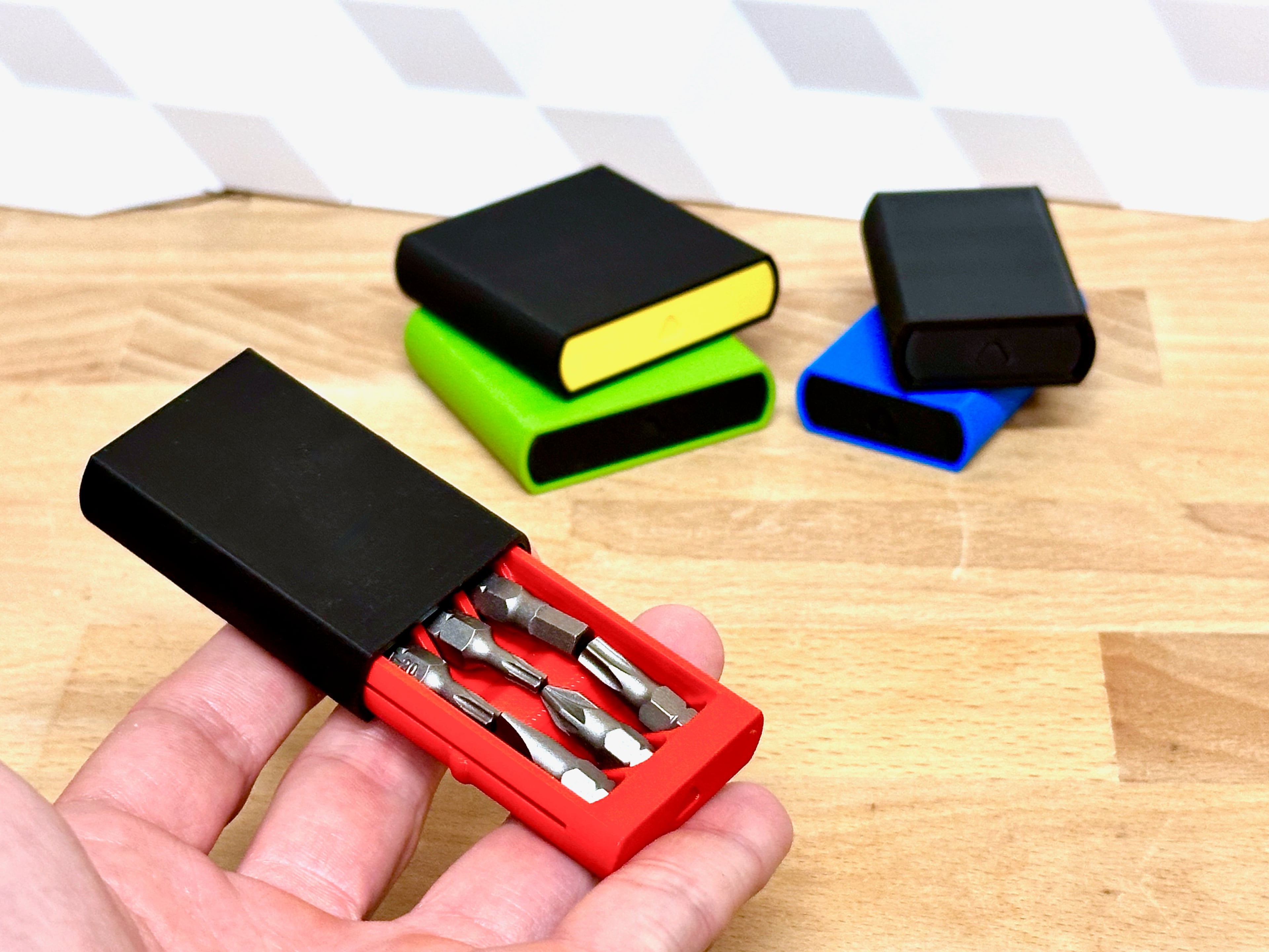 Compact Bit Box (pocket size driver bit storage) 3d model
