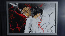 DEATHNOTE 3D PRINT TILE RELIEF ART 3d model