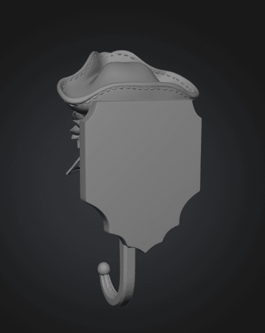 Pirate Dragon Key Holder STL File for 3D Print 3d model