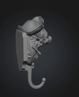 Pirate Dragon Key Holder STL File for 3D Print 3d model