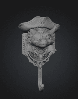 Pirate Dragon Key Holder STL File for 3D Print 3d model