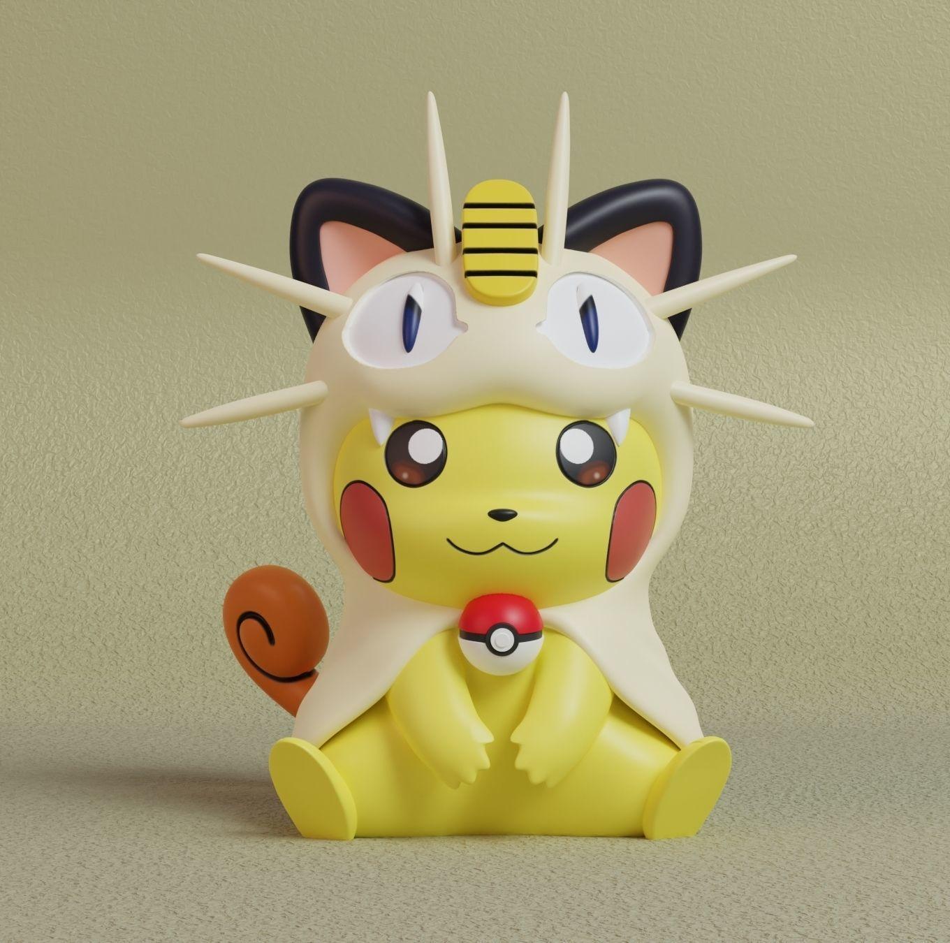Cosplay Pikachu - Meowth 3d model