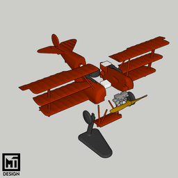 Fokker Dr.I "The Red Baron" - 1:22 Scale Model 3d model