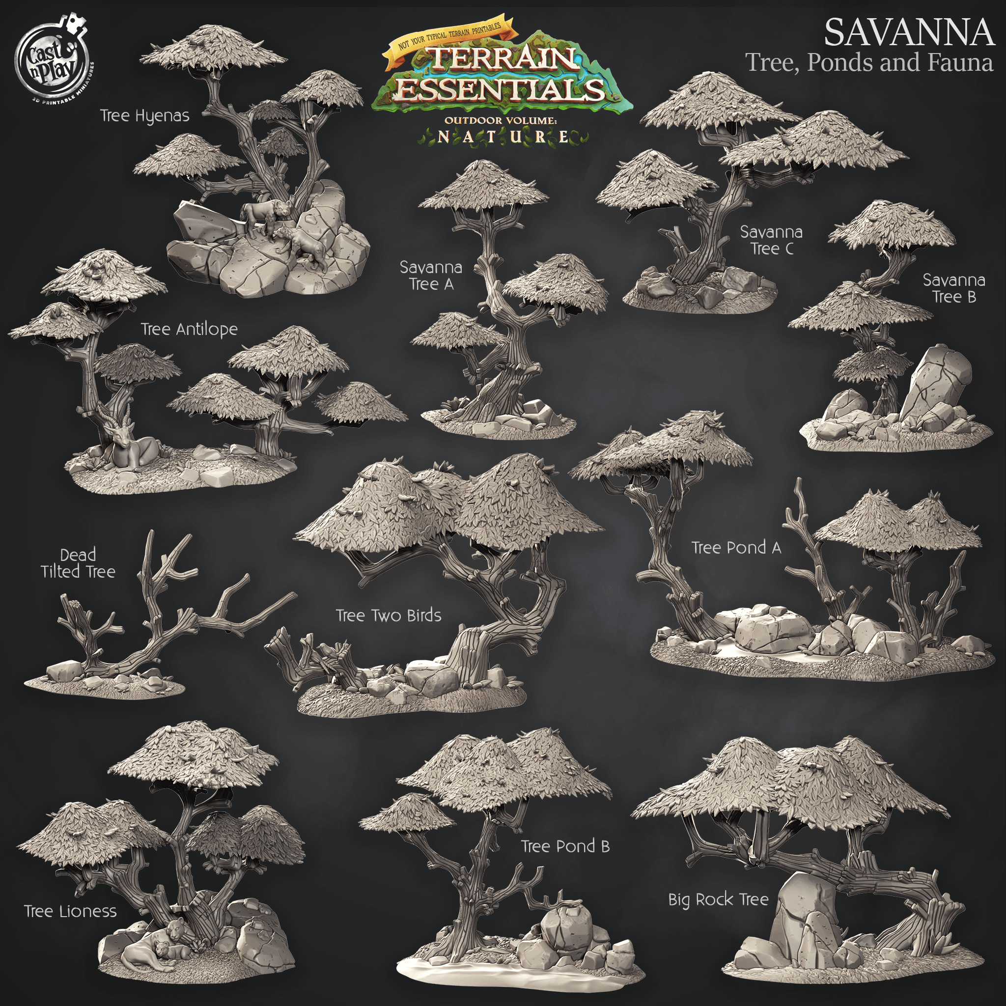 Savanna Set (Pre-Supported) 3d model
