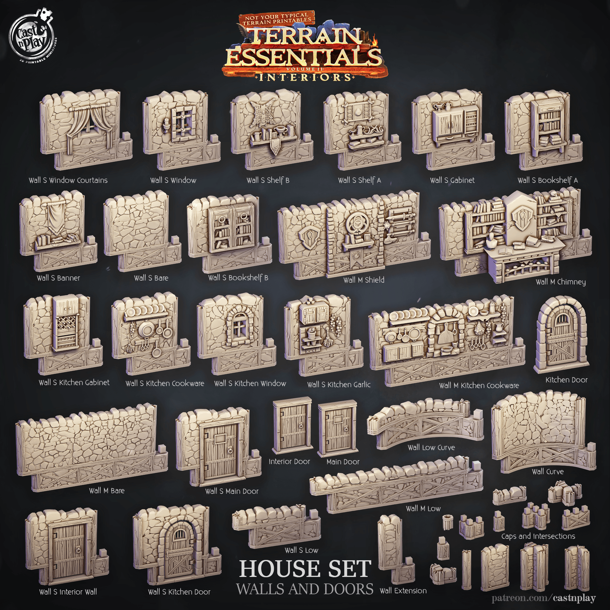 Medieval House Set (Pre-Supported) 3d model
