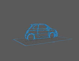 Fiat - 595 Abarth Pista Wall Art 3d model